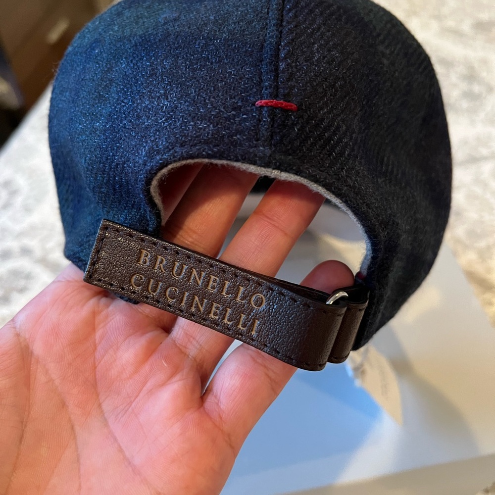 Brunello Cucinelli Navy Blue Cap